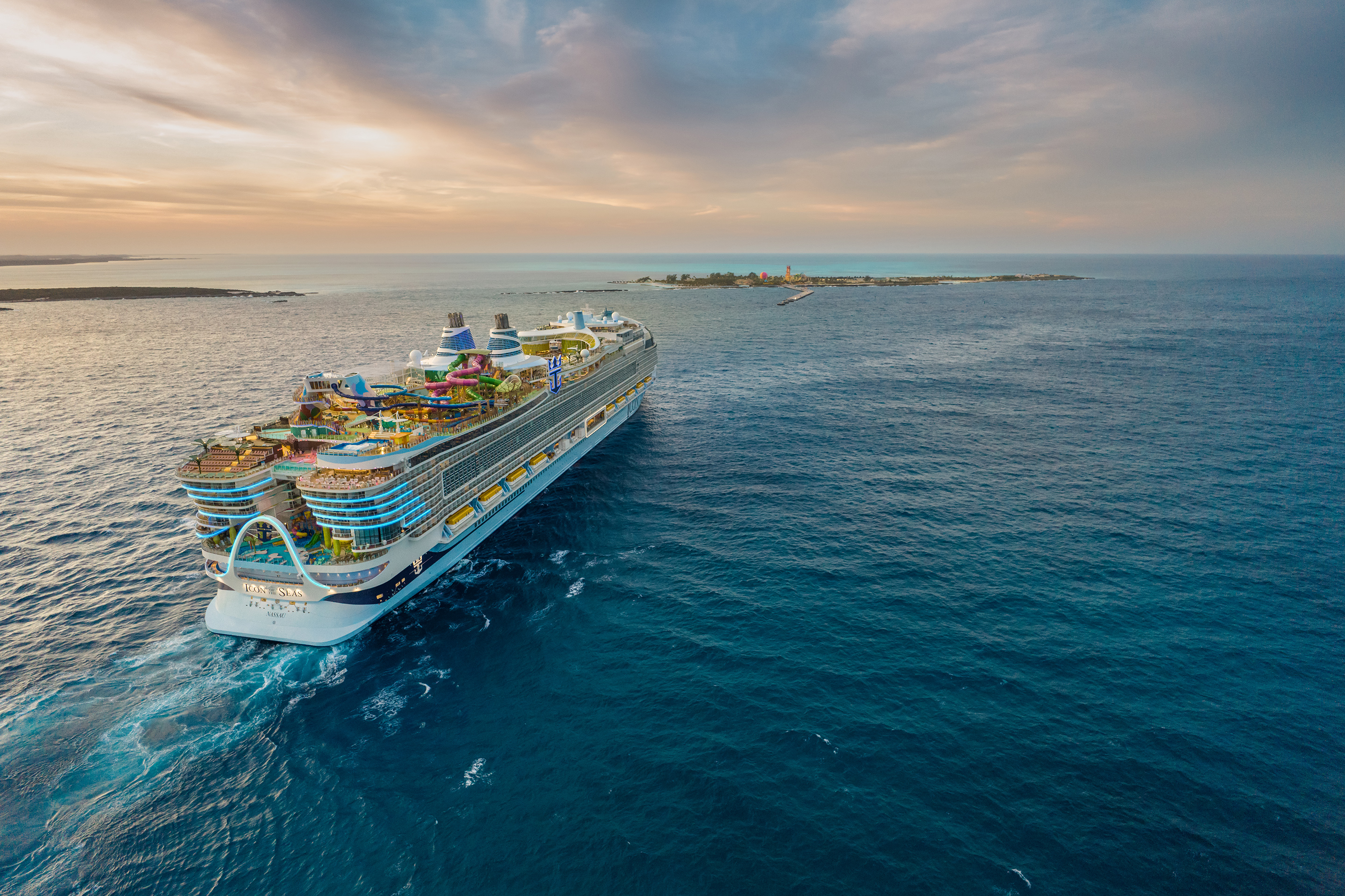 Icon of the Seas at Sunset